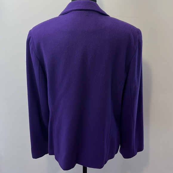 Vintage Purple Wool Blazer - Picture 4 of 13